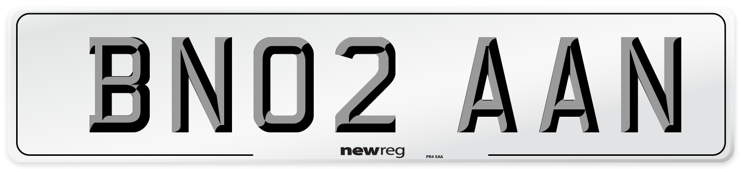 BN02 AAN Number Plate from New Reg